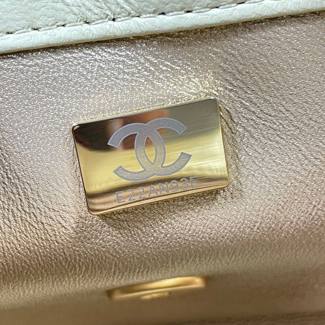 CHANEL 26S FLAP BAG 20 IN YELLOW LAMBSKIN