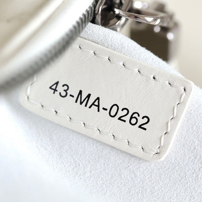 MINI CARO BAG 25 IN WHITE LAMBSKIN