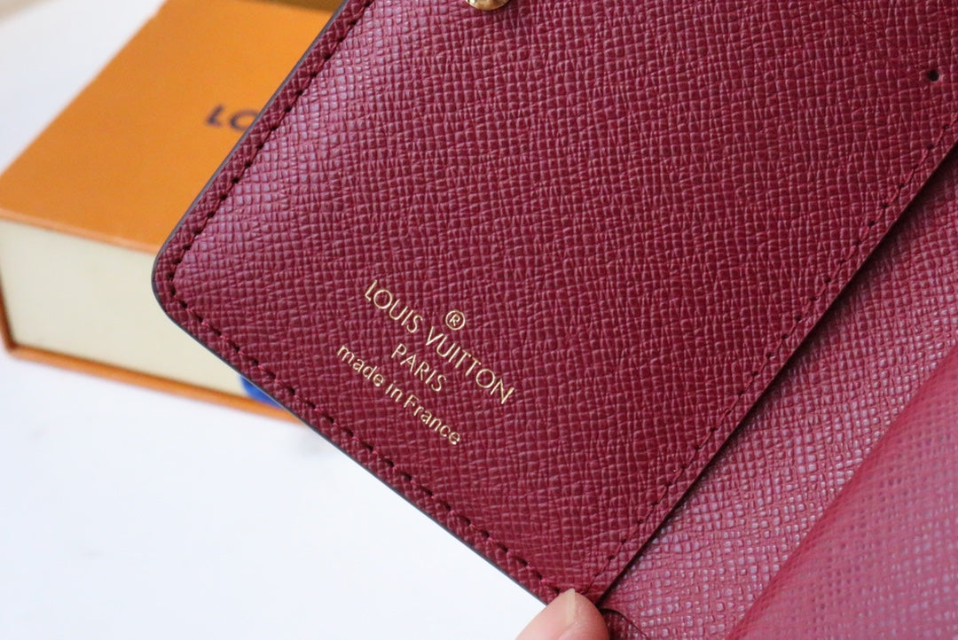 LV 25S LOU WALLET 11 IN FUCHSIA PINK MONOGRAM COATED CALFSKIN