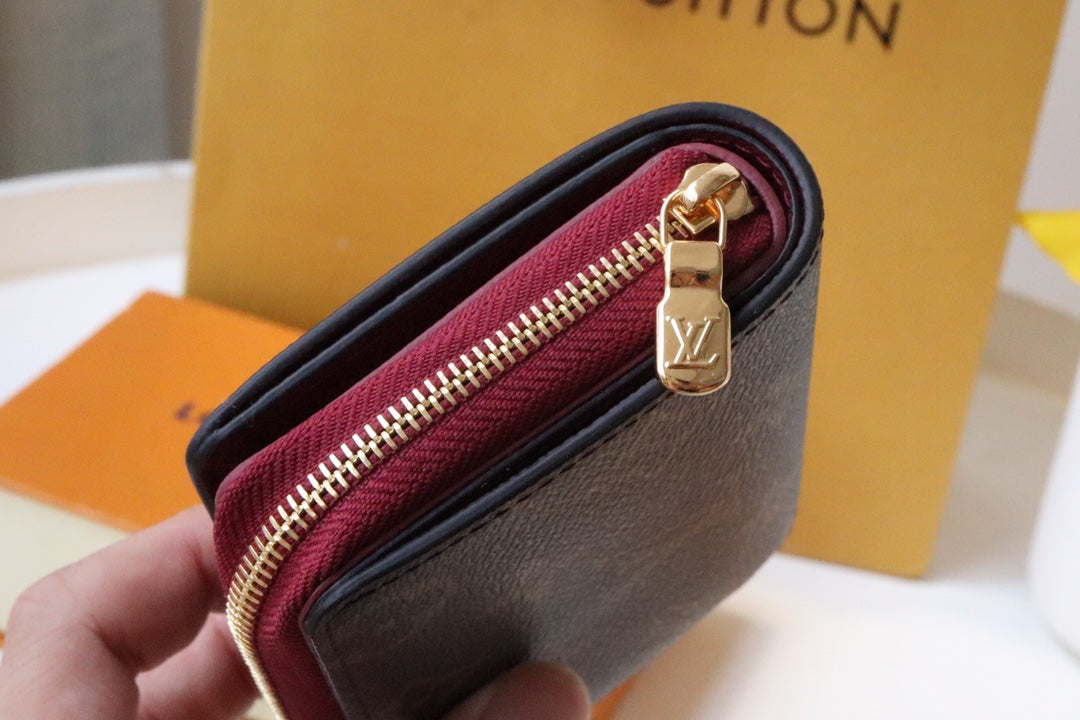 LV 25S LOU WALLET 11 IN FUCHSIA PINK MONOGRAM COATED CALFSKIN