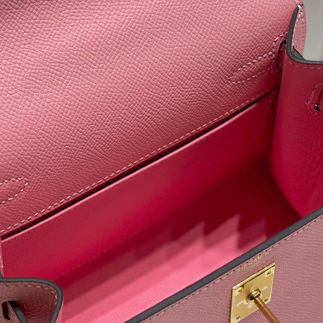 HM KELLY 20 BABY PINK EPSOM GOLD-TONE HARDWARE