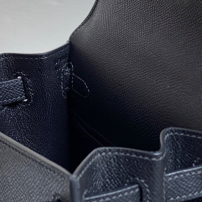 KELLY MINI 20 BAG IN BLACK CALFSKIN WITH GOLD HARDWARE