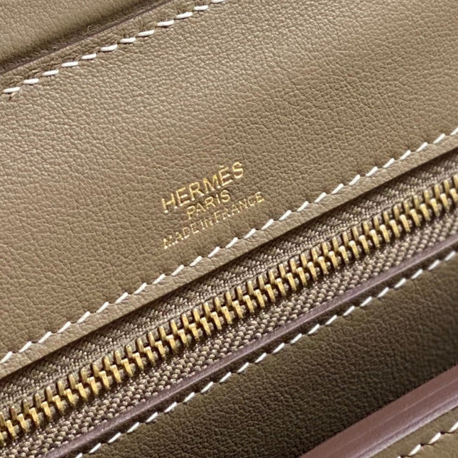 MINI 24/24 21CM IN TOGO ETOUPE EVERCOLOR CALFSKIN GOLD KELLY BUCKLE