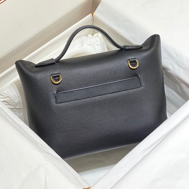 MINI 24/24 29CM IN BLACK EVERCOLOR CALFSKIN GOLD KELLY BUCKLE