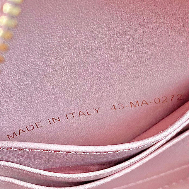 CARO 18 CAMERA BAG IN LIGHT PINK CALFSKIN