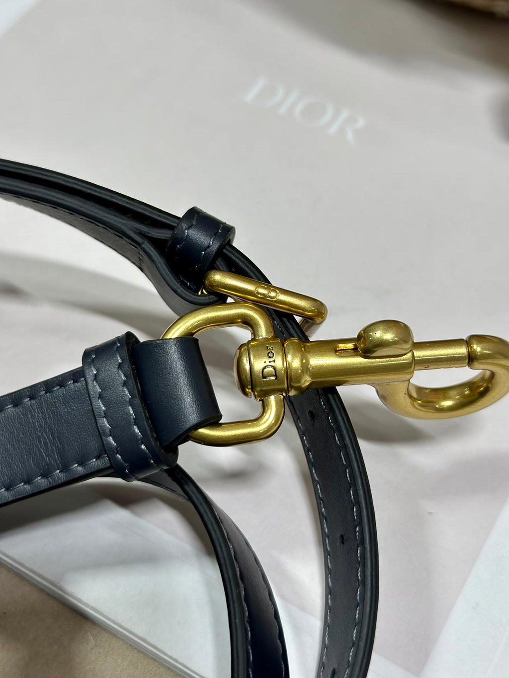 DIOR 26S SADDLE BAG 25 IN BLUE OBLIQUE JACQUARD