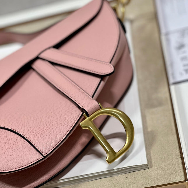 DIOR 26S SADDLE BAG 19 IN PINK CALFSKIN