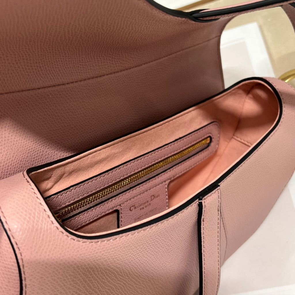 DIOR 26S SADDLE BAG 19 IN PINK CALFSKIN