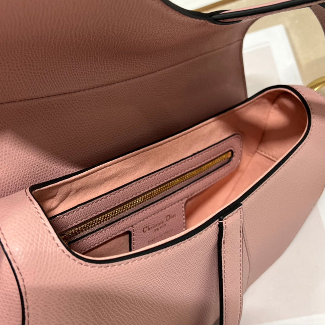 DIOR 26S SADDLE BAG 25 IN PINK CALFSKIN