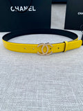 CC 26S BELT 30 MM IN YELLOW CALFSKIN GOLD HARDWARE 661510