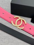 CC 26S BELT 30 MM IN PINK CALFSKIN GOLD HARDWARE 661513