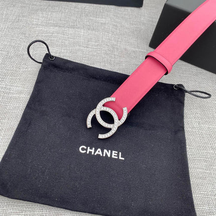 CHANEL 26S BELT 30 MM IN PINK CALFSKIN 661514