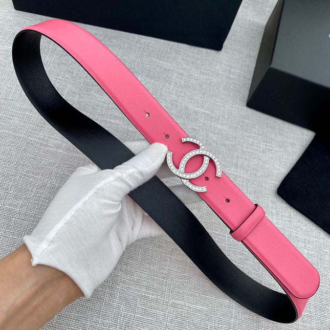 CHANEL 26S BELT 30 MM IN PINK CALFSKIN 661514