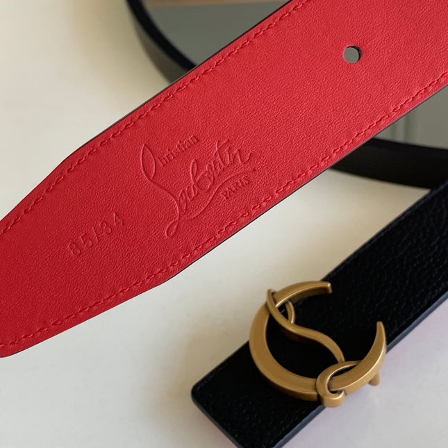CL BELT 35MM IN BLACK CALFSKIN 566230