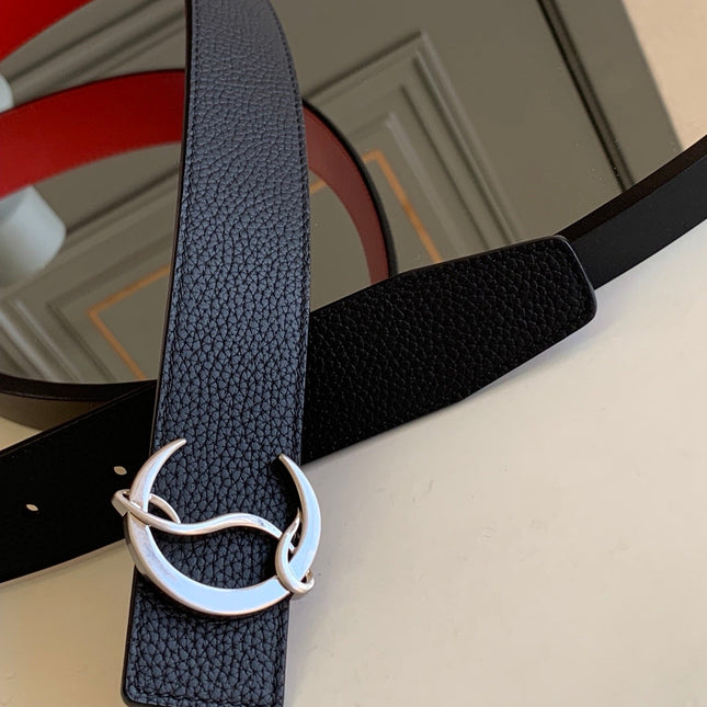 CL BELT 35MM IN BLACK CALFSKIN 566231