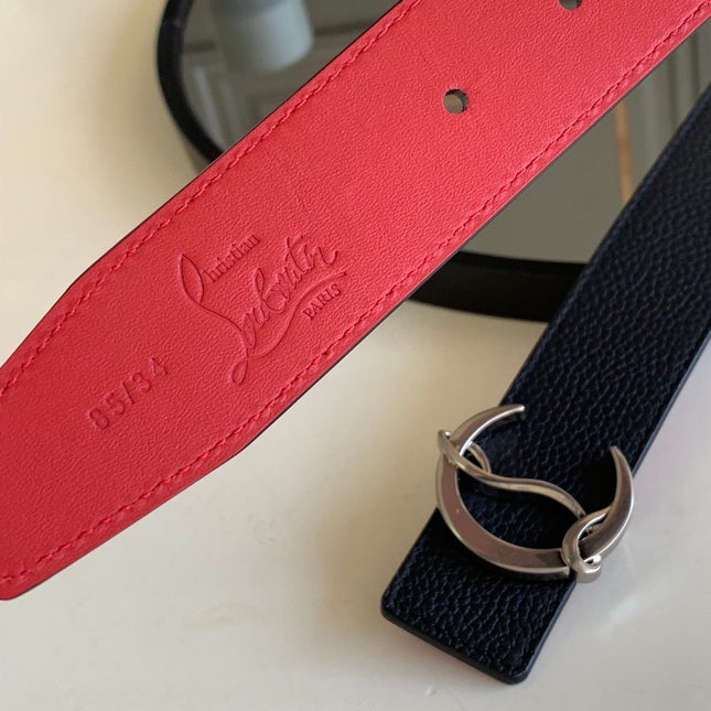 CL BELT 35MM IN BLACK CALFSKIN 566231