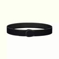 LUCK BELT BUCKLE & REVERSIBLE BLACK LEATHER STRAP 38MM BLACK HARDWARE