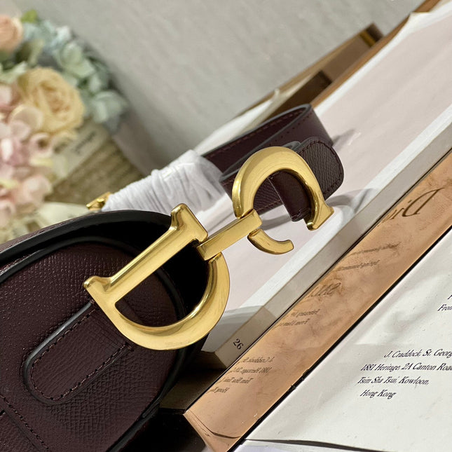 DIOR 26S SADDLE BAG 25 IN DARK RED CALFSKIN
