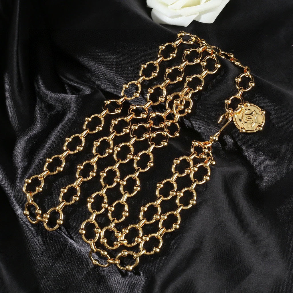 CHANEL 25S CHAIN BELT IN GOLD METAL 615891