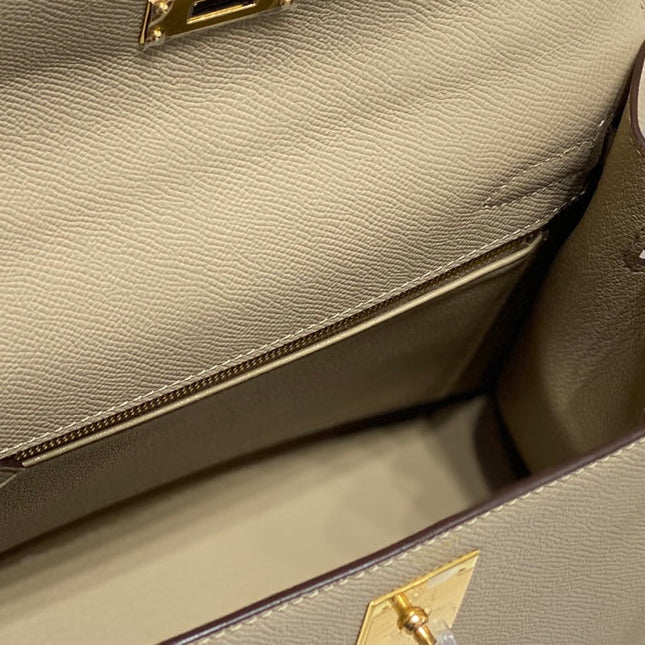 KELLY 28CM IN TRENCH EPSOM CALFSKIN GOLD HARDWARE