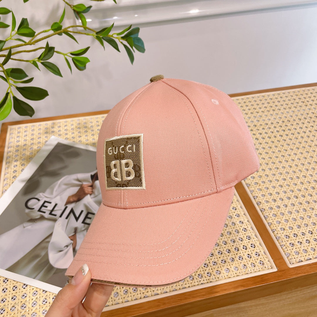 BASEBALL HAT IN PEACHY PINK JACQUARD FABRIC 219953