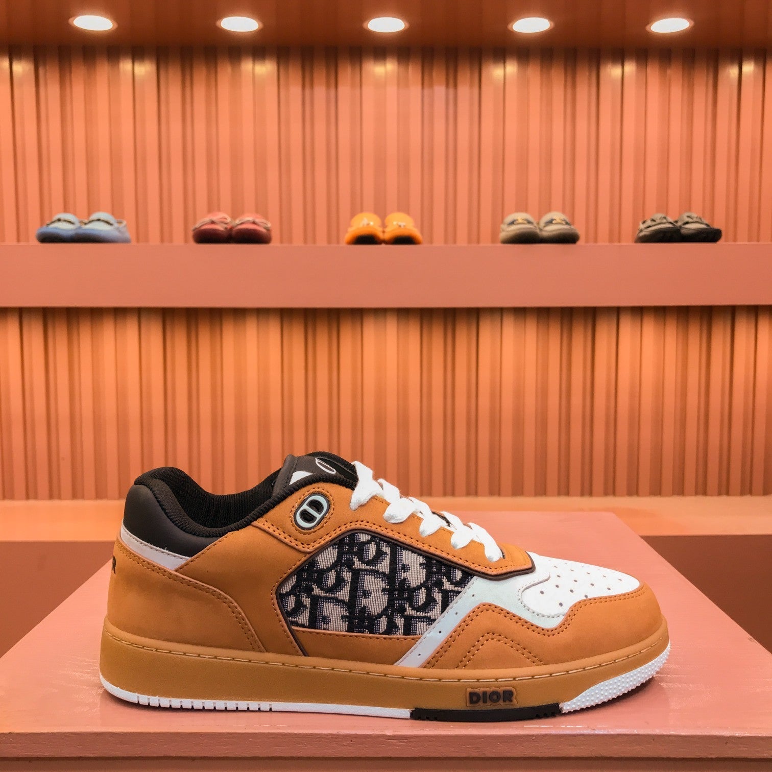 CD B27 LOW-TOP SNEAKER YAM-WHITE CALFSKIN