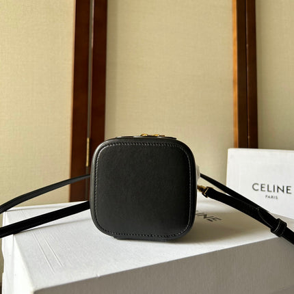 CELINE 26S MINI VANITY CASE 9 IN BLACK CALFSKIN