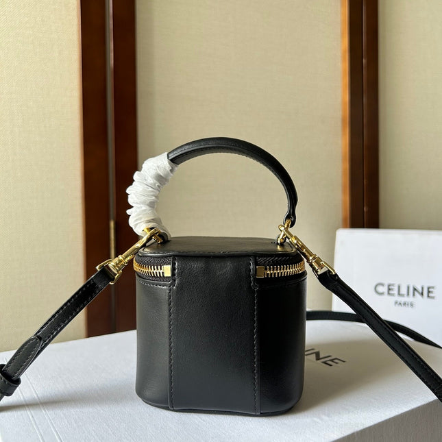 CELINE 26S MINI VANITY CASE 9 IN BLACK CALFSKIN