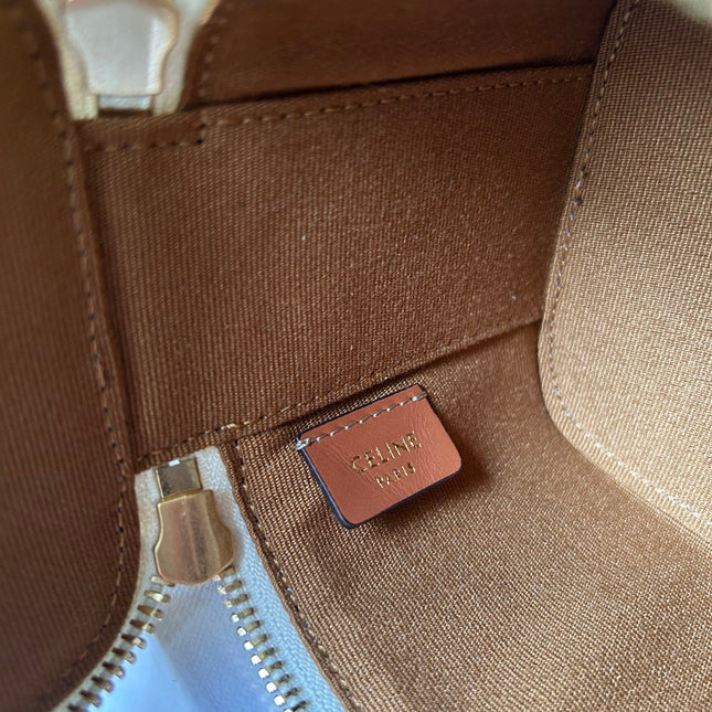 CELINE 26S MINI VANITY CASE 9 IN CREAM WHITE CALFSKIN