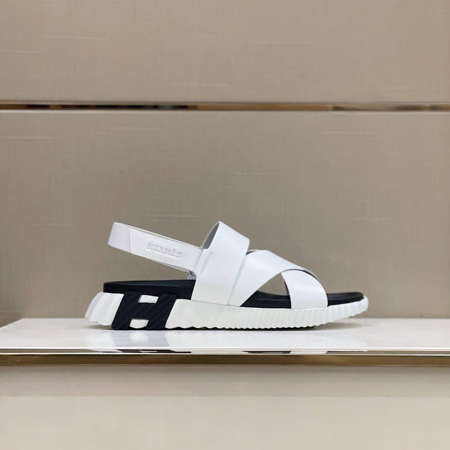 HM ELECTRIC SANDAL WHITE CALFSKIN