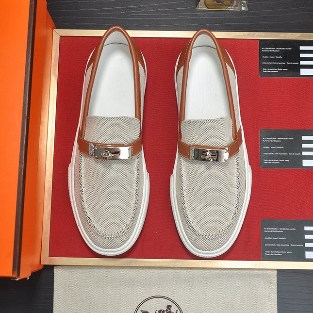 HM GAME SLIP-ON SNEAKER BLACK PLUM AND RUSSET DENIM