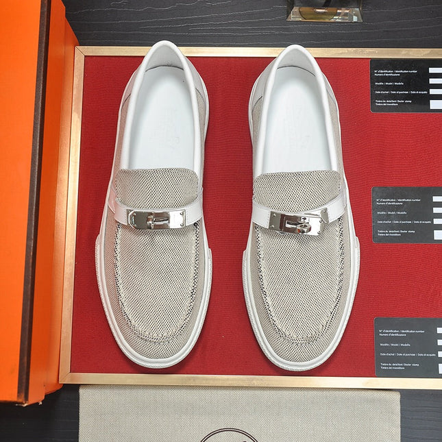HM GAME SLIP-ON SNEAKER BLACK PLUM AND WHITE DENIM