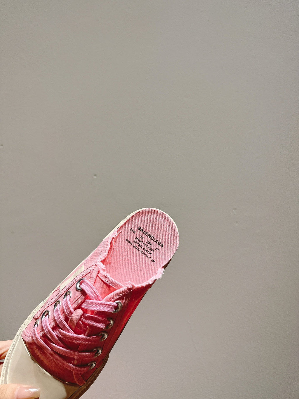 BALENCIAGA 25S SPORT CLOGS IN PINK CANVAS