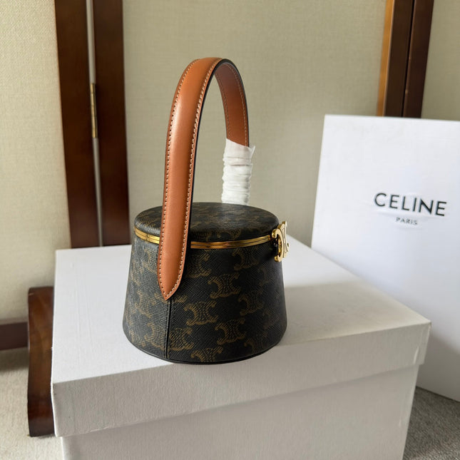 NINA MINAUDIERE 13 IN BLACK TRIOMPHE CANVAS GOLD HARDWARE