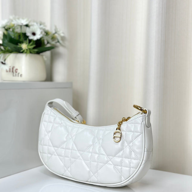 CD LOUNGE 26 BAG IN WHITE LAMBSKIN