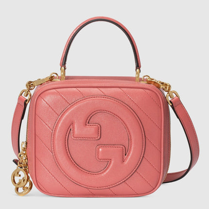 GUCCI 26S TOP HANDLE BAG 17 IN PINK CALFSKIN