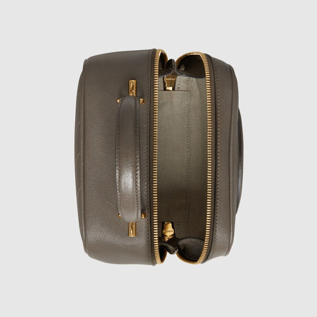 GUCCI 26S TOP HANDLE BAG 17 IN LIGHT BROWN CALFSKIN
