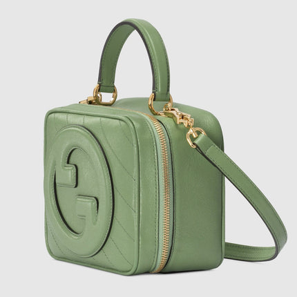 GUCCI 26S TOP HANDLE BAG 17 IN LIGHT GREEN CALFSKIN