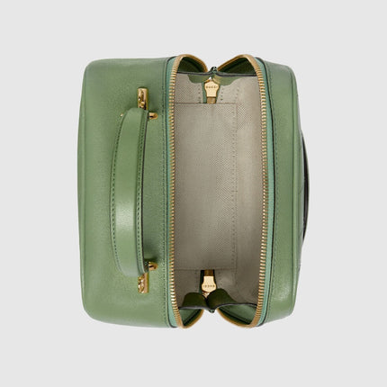 GUCCI 26S TOP HANDLE BAG 17 IN LIGHT GREEN CALFSKIN