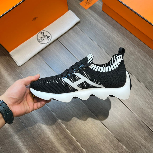 HM FLEX SLIP-ON SNEAKER BLACK WOVEN FABRIC