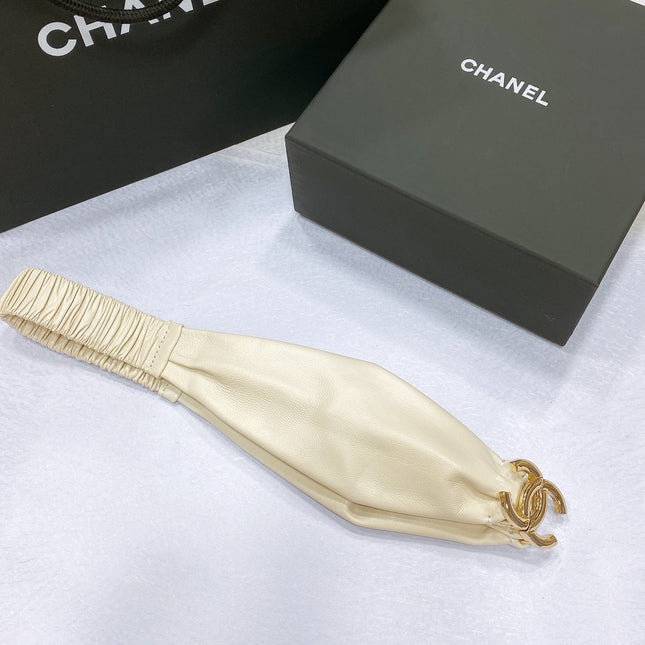 CHANEL 26S BELT 30 MM IN CREAM WHITE LAMBSKIN 662946