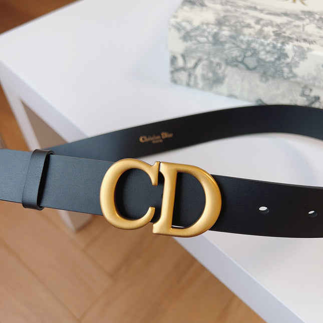 DIOR 25S BELT 30 MM IN BLACK CALFSKIN 613182