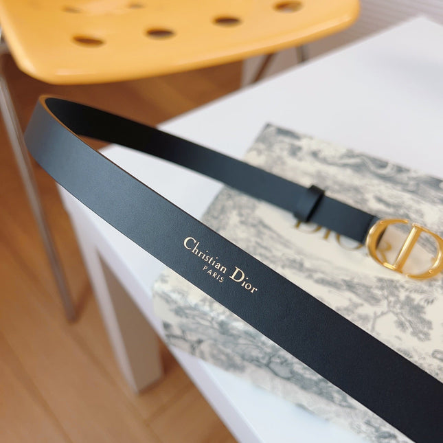 DIOR 25S BELT 20 MM IN BLACK CALFSKIN 613183