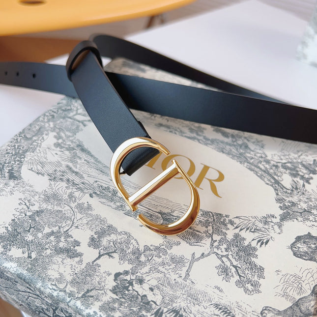 DIOR 25S BELT 20 MM IN BLACK CALFSKIN 613183
