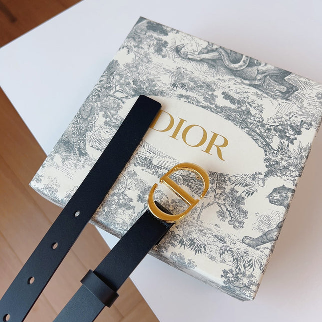 DIOR 25S BELT 20 MM IN BLACK CALFSKIN 613183