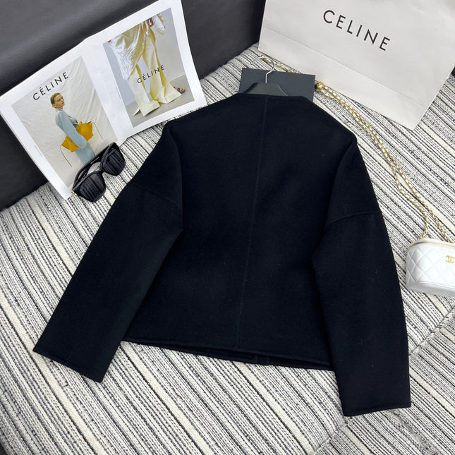 HERMES 25S SHORT REVERSIBLE CASHMERE COAT 254