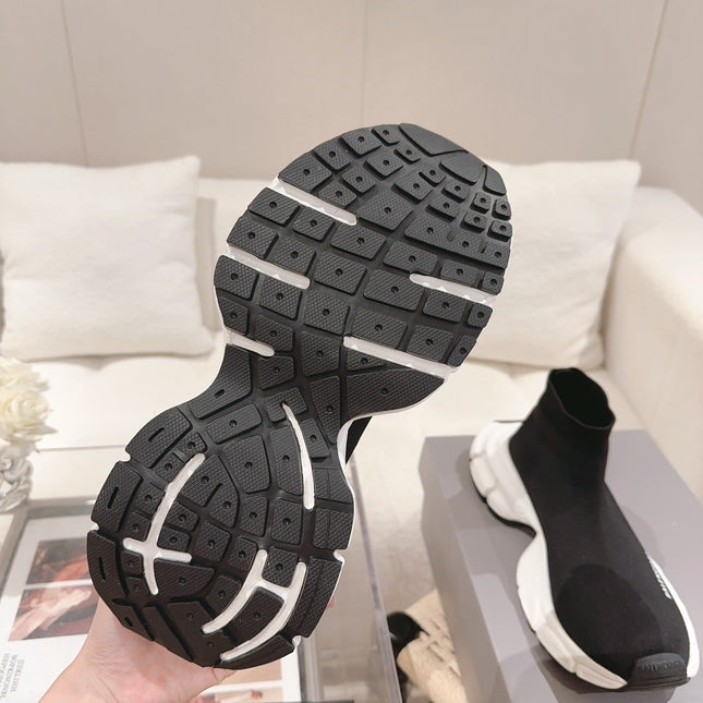 BALENCIAGA 25S SPEED TRAINER SNEAKERS 55 MM IN BLACK KNIT STYLE 5