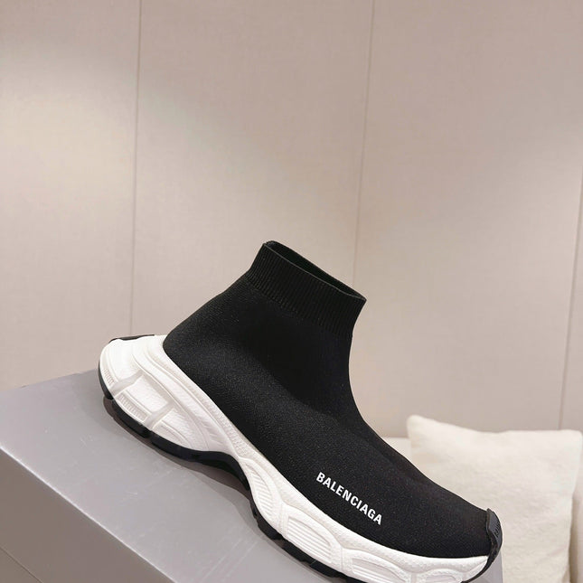 BALENCIAGA 25S SPEED TRAINER SNEAKERS 55 MM IN BLACK KNIT STYLE 5