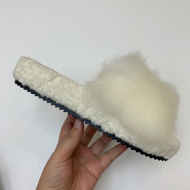 CELINE 26S SANDALS IN WHITE WOOL