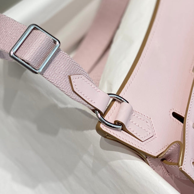 HM JYPSIERE SHOULDER BAG 23 IN BABY PINK CALFSKIN